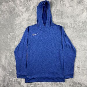 Nike Hoodie Shirt Men Small Blue Lightweight Dri Fit Performance‎ Pullover